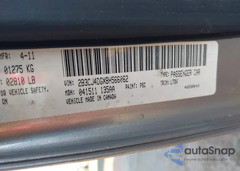 2011 Dodge Challenger from USA, damaged, VIN 2B3CJ4DGXBH566062